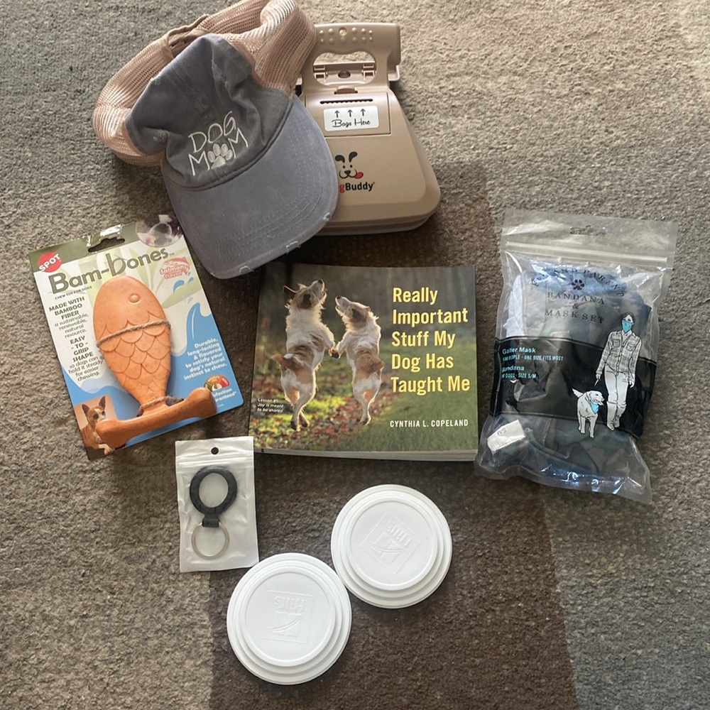 NWT Adjustable Dog Mom Hat with dog bundle NEW